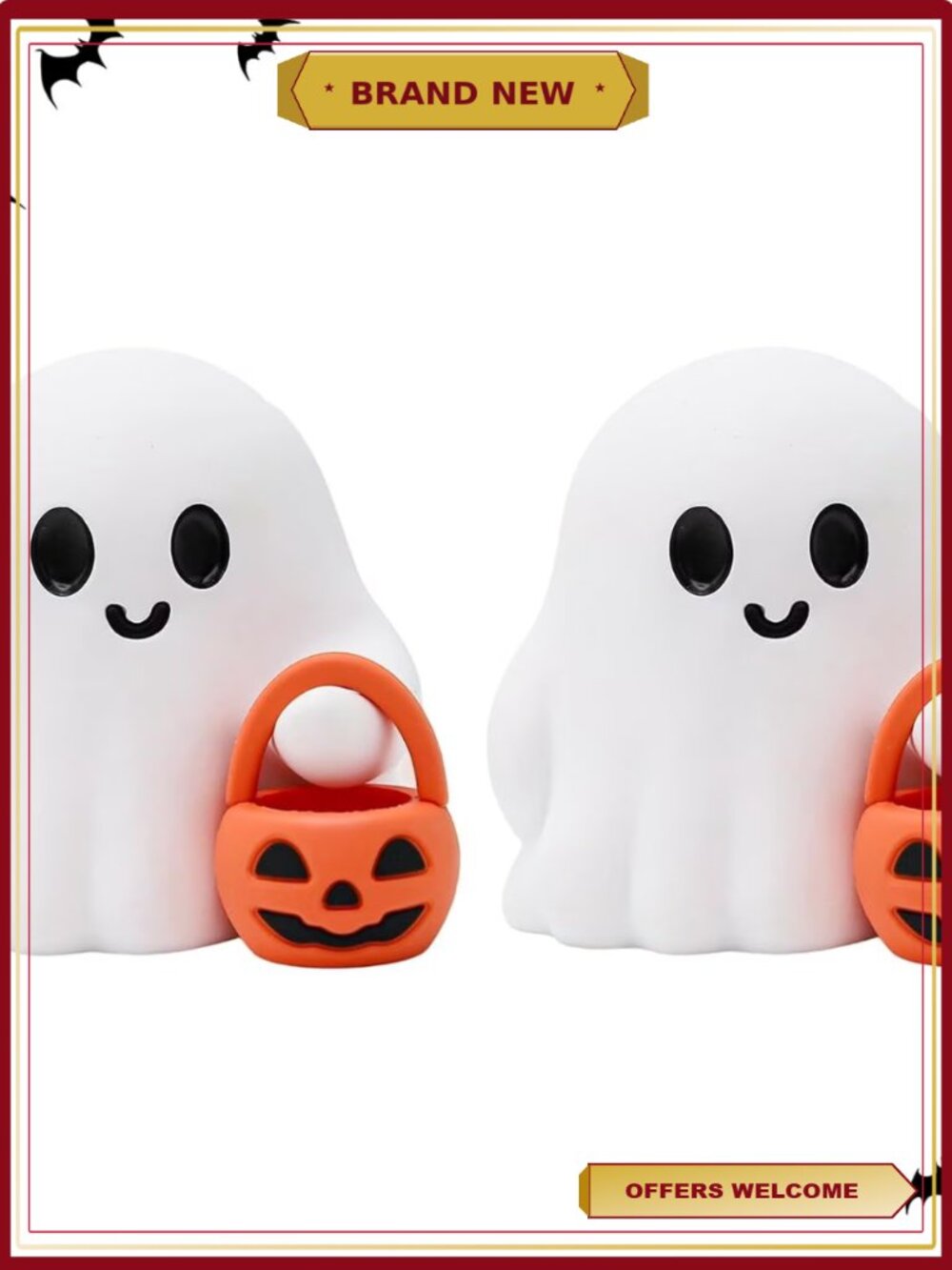 Glow-in-the-Dark Halloween Ghost Figurine Shelf Desk Decor